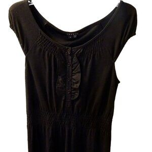 Theory Pre-Loved‎ Size 8 Button Front Sleeveless Black Dress